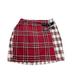 Art Class Plaid Red MIni Skirt, XS
